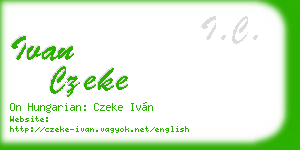 ivan czeke business card